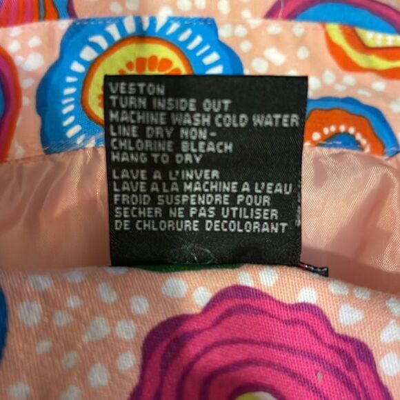 Redd Jeans Vibrant Sequin Pink Denim Jacket Large Circle Pattern 10 - Picture 16 of 16